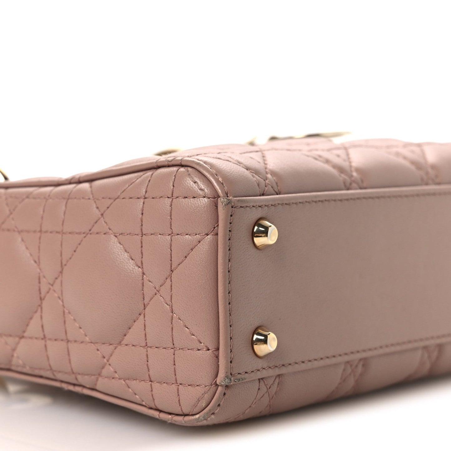 Lambskin Cannage Mini Lady Dior Blush
