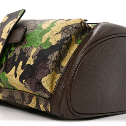 GG Supreme Monogram Camouflage Large Backpack Green Multicolor
