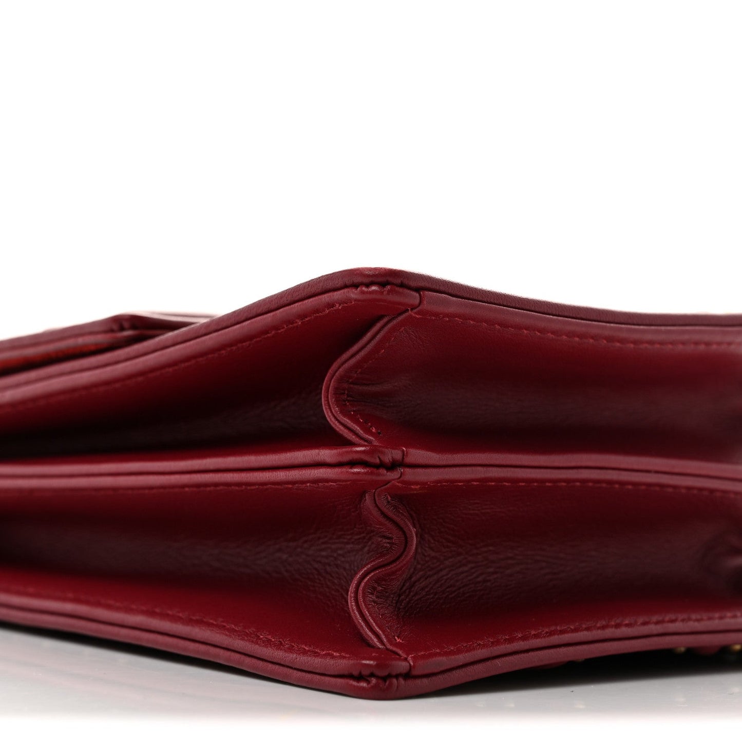 Lambskin Studded Vertical Diorama Spicy Red