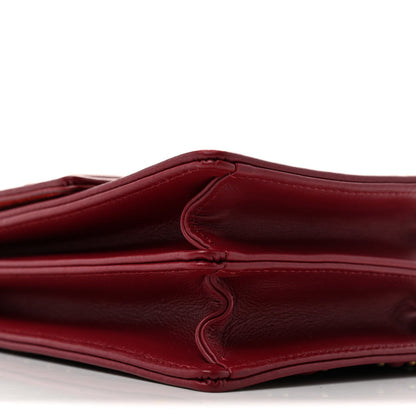 Lambskin Studded Vertical Diorama Spicy Red