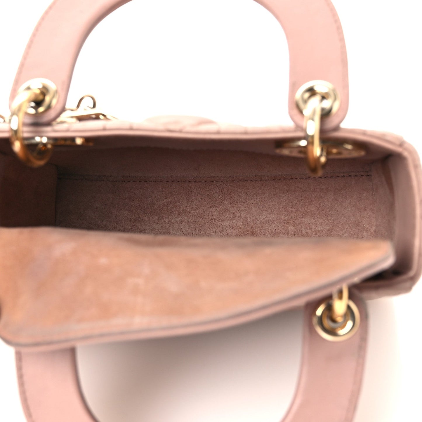 Lambskin Cannage Mini Lady Dior Blush