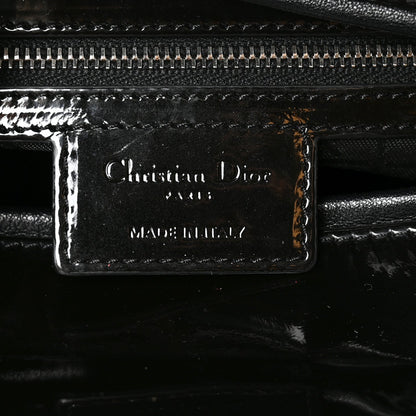 Patent Cannage Large Lady Dior Black