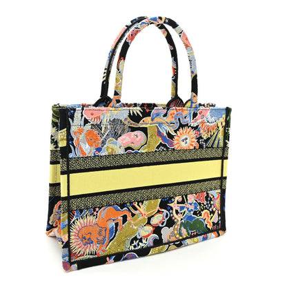 Canvas Zodiac Fantastico Embroidered Medium Book Tote Black Multicolor