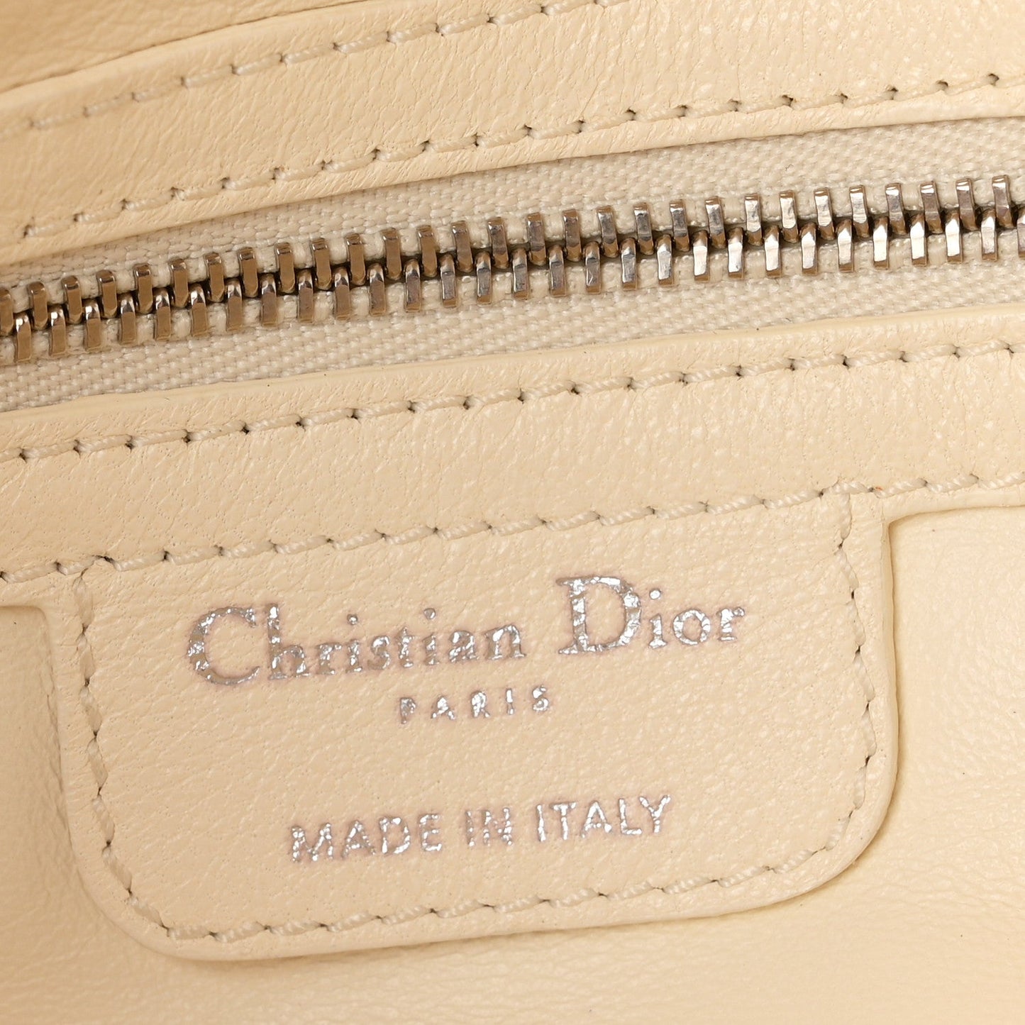 Lambskin Cannage Rendezvous Flap White