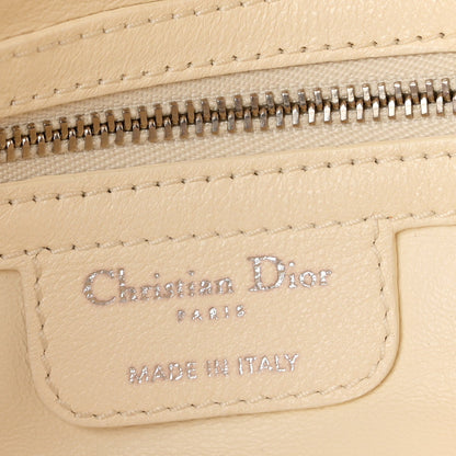 Lambskin Cannage Rendezvous Flap White