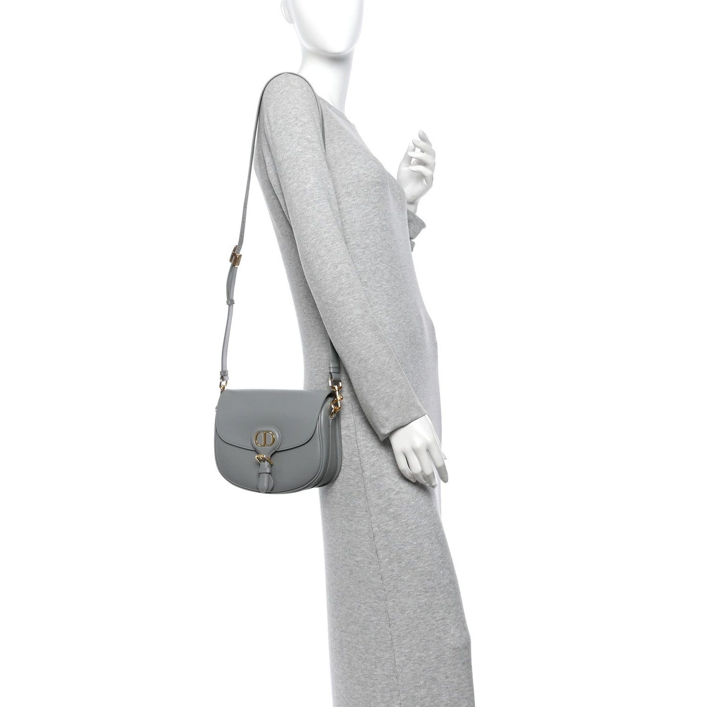 Box Calfskin Medium Bobby Flap Gray
