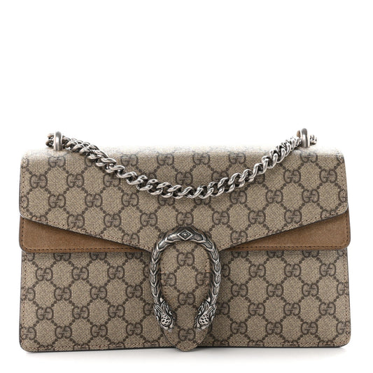 GG Supreme Monogram Small Dionysus Shoulder Bag Taupe