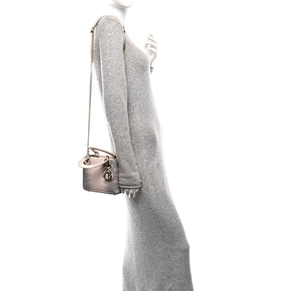 Lizard Ombre Mini Lady Dior Light Pink