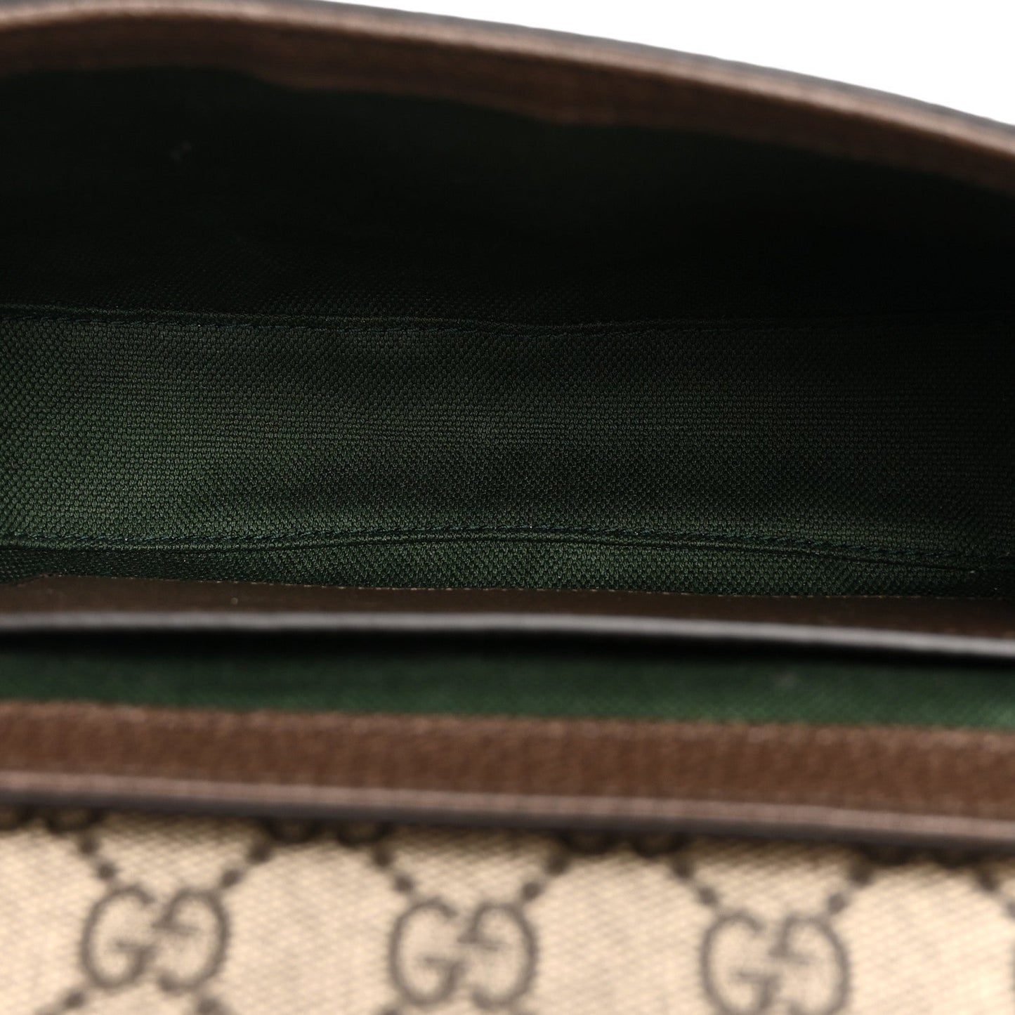 GG Supreme Monogram Textured Dollar Calfskin Small Ophidia Top Handle Shoulder Bag Beige Brown