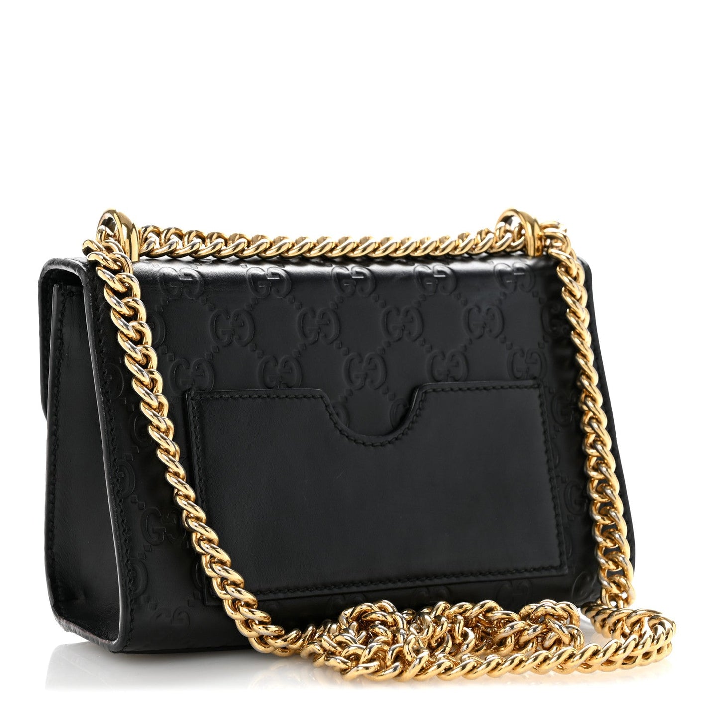 Guccissima Small Padlock Shoulder Bag Black