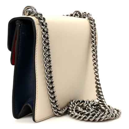 Calfskin Crystal Snake Embroidered Mini Dionysus Shoulder Bag Mystic White Hibiscus Red Blue Agata