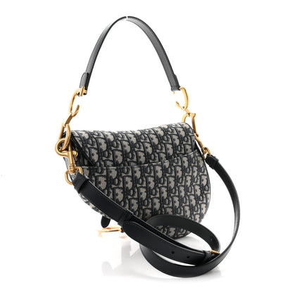 Oblique Saddle Bag With Strap Blue