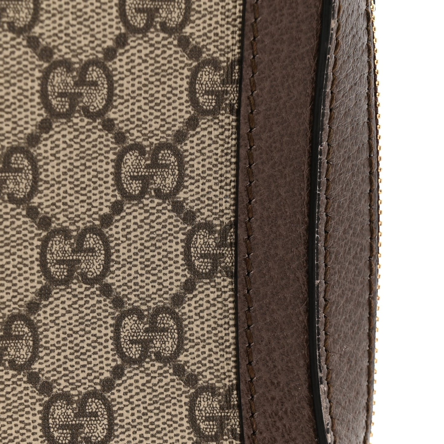GG Supreme Monogram Web Small Ophidia Top Handle Shoulder Bag Brown
