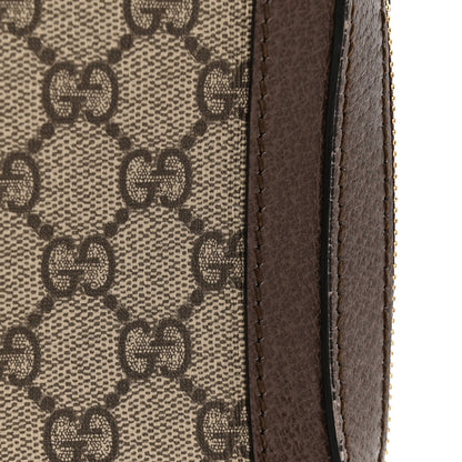 GG Supreme Monogram Web Small Ophidia Top Handle Shoulder Bag Brown