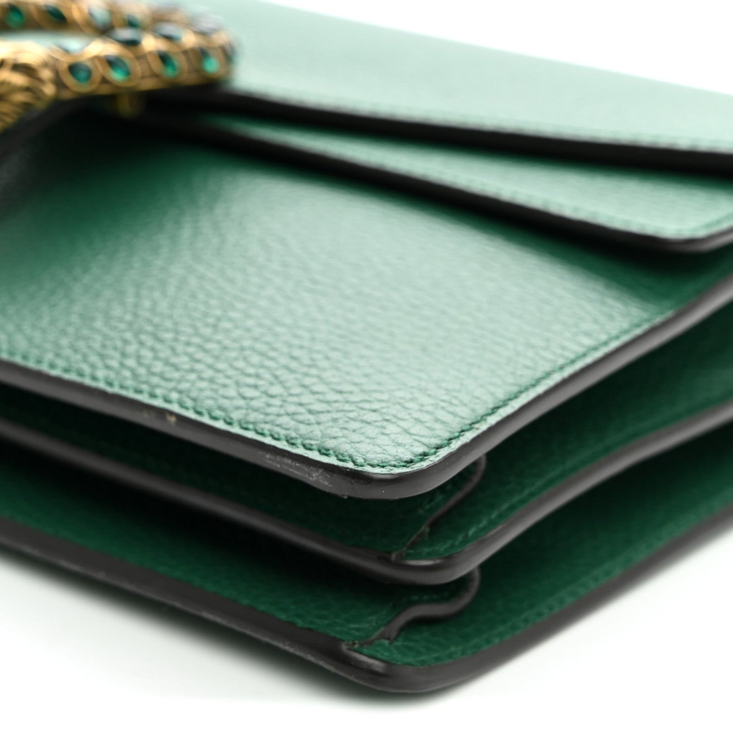 Pebbled Calfskin Small Dionysus Shoulder Bag Emerald