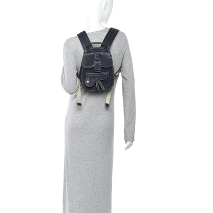 Grained Calfskin Mini Gallop Sling Bag Navy Blue