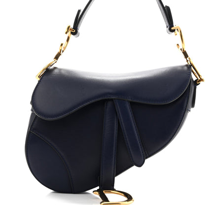 Calfskin Mini Saddle Bag Blue