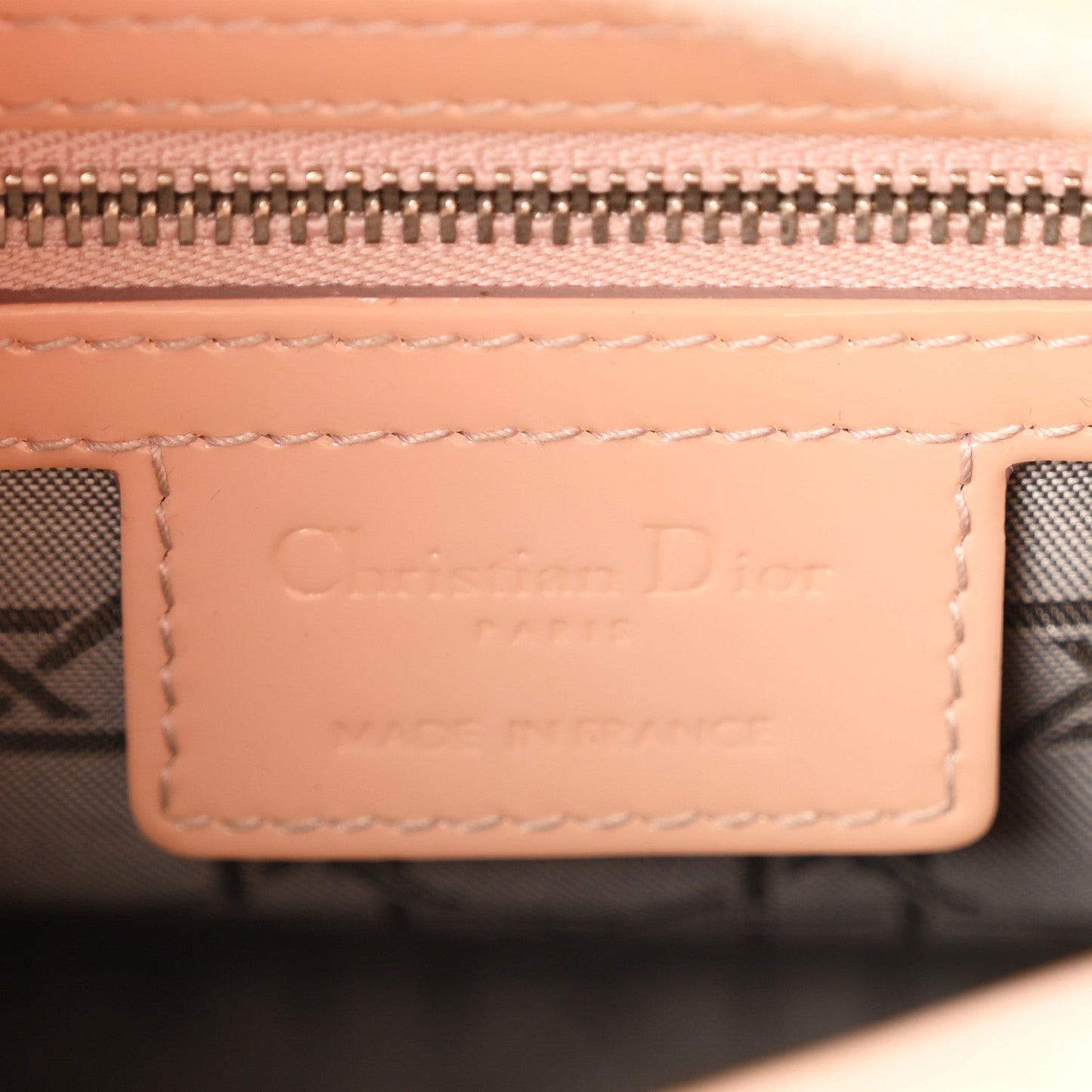 Patent Cannage Medium Lady Dior Rose Clair