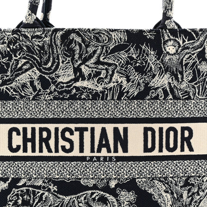 Canvas Embroidered Medium Dioriviera Toile De Jouy Book Tote Blue