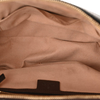 GG Supreme Monogram Web Small Ophidia Top Handle Shoulder Bag Brown