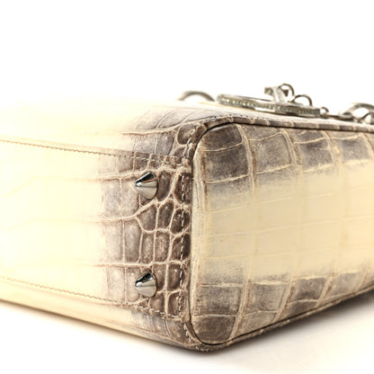 Niloticus Crocodile Himalaya Crystal Small Lady Dior White