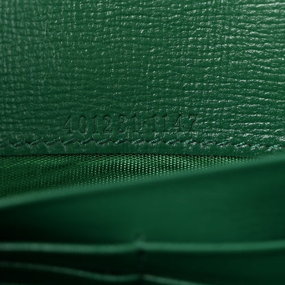 Azalea Calfskin Enamel Mini Dionysus Chain Wallet New Shamarock Emerald