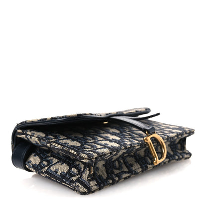 Oblique Saddle Belt Bag Blue