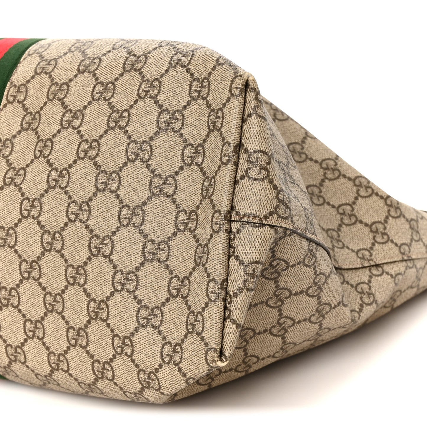 GG Supreme Monogram Medium Ophidia Shopping Tote Brown