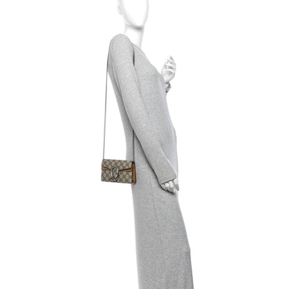 GG Supreme Monogram Super Mini Dionysus Shoulder Bag Taupe