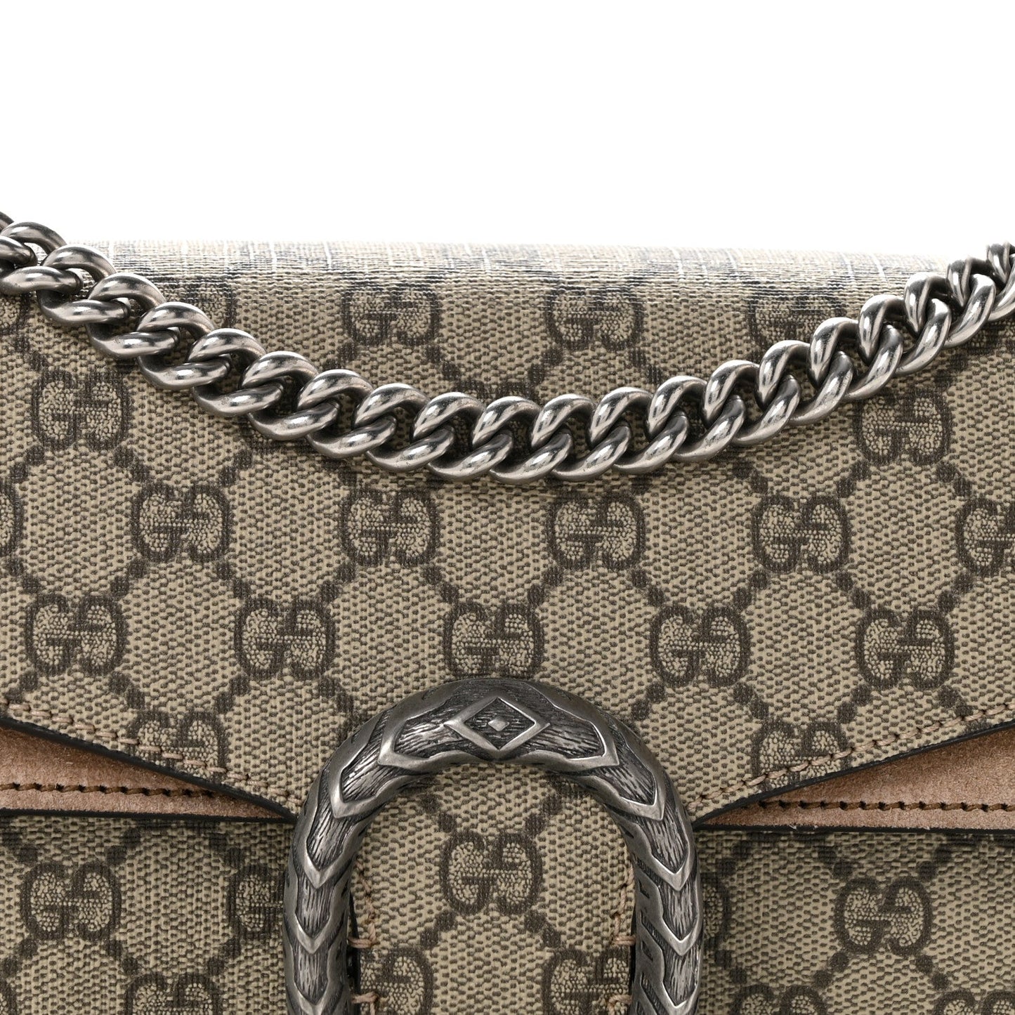 GG Supreme Monogram Small Dionysus Shoulder Bag Taupe