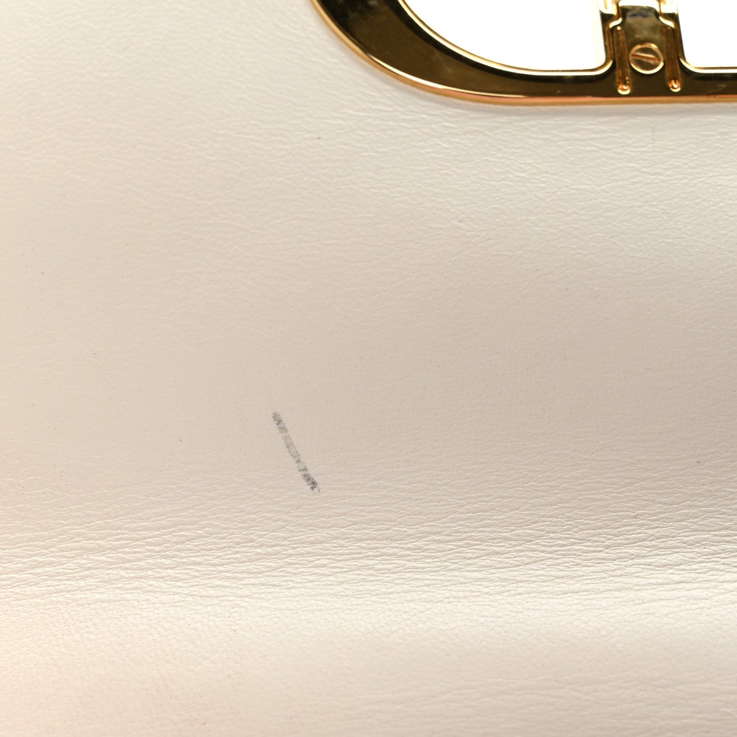 Calfskin Cannage Small Caro Bag Ivory