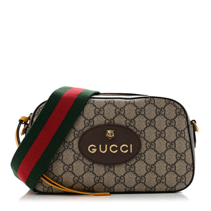 GG Supreme Monogram Web Neo Vintage Shoulder Bag Beige New Acero Crop