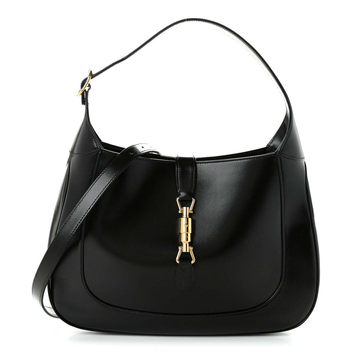 Boarded Dyana Lux Calfskin Medium Jackie 1961 Hobo Black