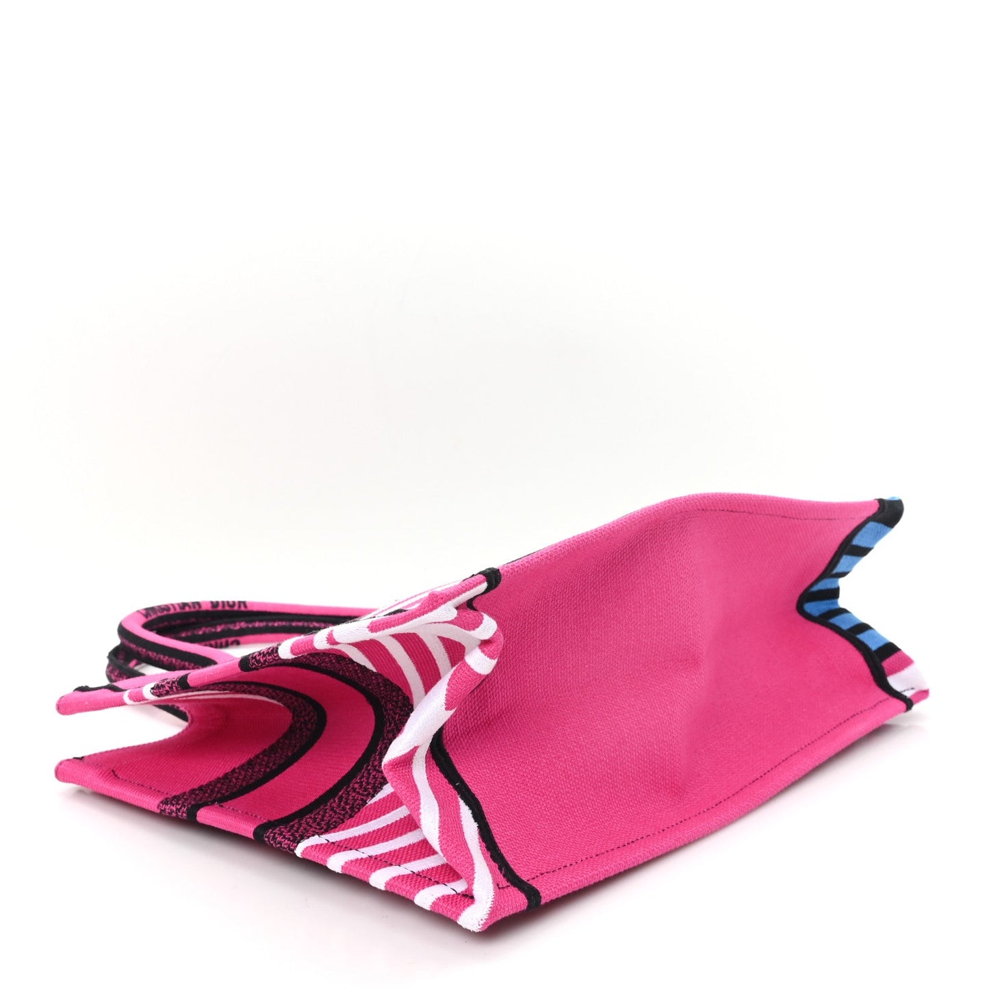 Canvas Embroidered Medium Jungle Pop Book Tote Fuchsia Multicolor