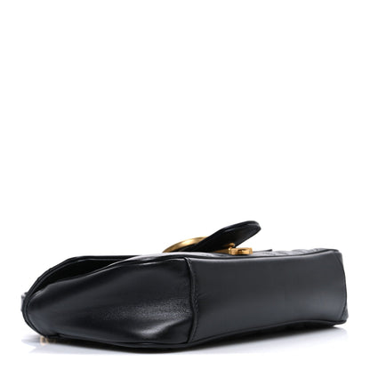 Calfskin Matelasse Mini GG Marmont Shoulder Bag Black