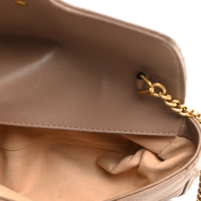 Calfskin Matelasse Super Mini GG Marmont Shoulder Bag Porcelain Rose