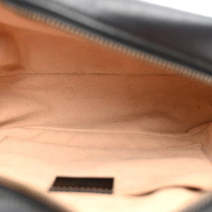 Calfskin Matelasse Small GG Marmont Chain Shoulder Bag Black