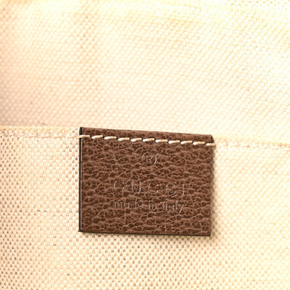 GG Supreme Monogram Textured Calfskin Web Medium Ophidia Briefcase Beige Ebony New Acero