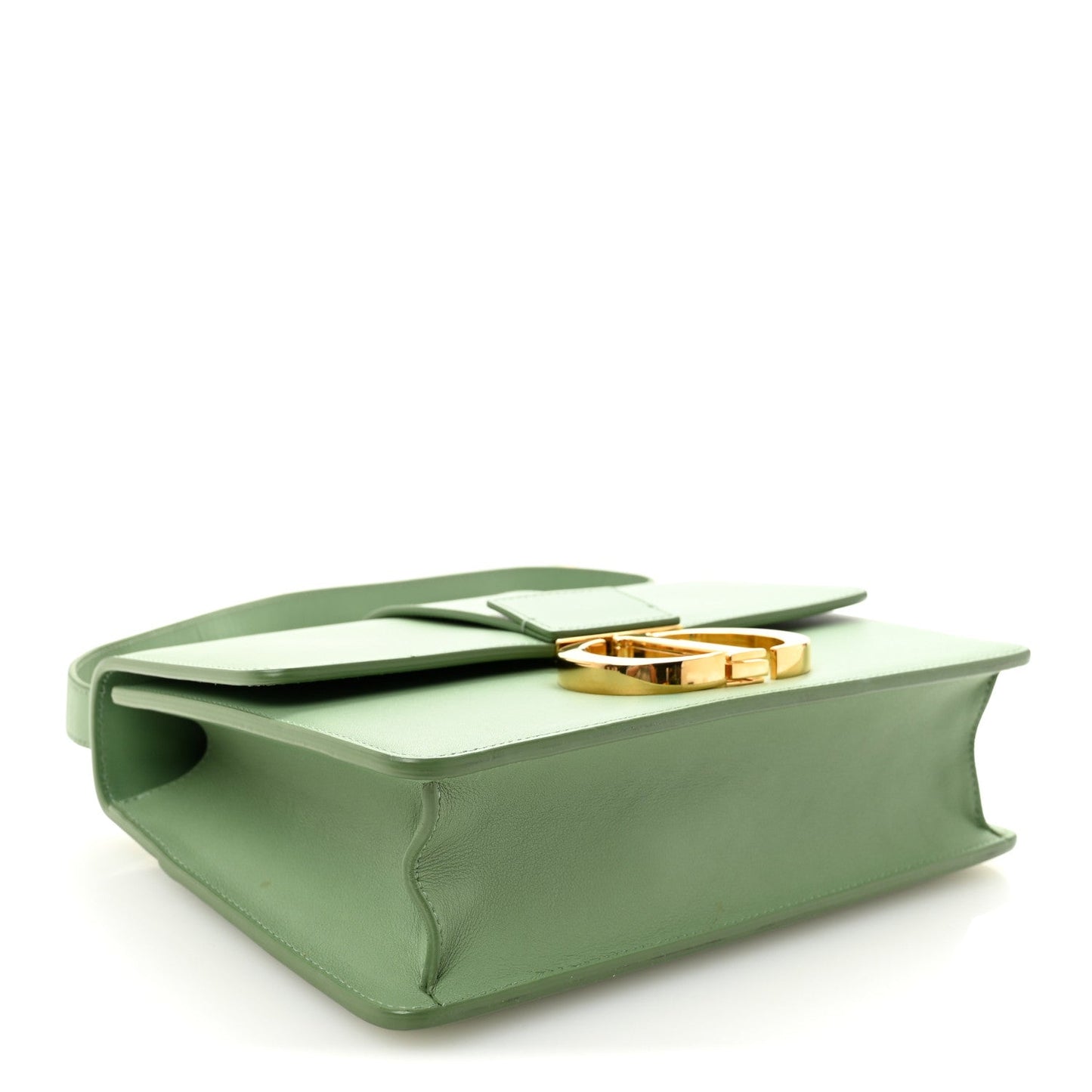 Smooth Calfskin 30 Montaigne Flap Bag Mint Green
