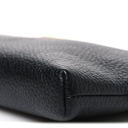 Pebbled Calfskin GG Marmont Zip Chain Bag Black