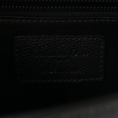 Ultra Matte Grained Calfskin 30 Montaigne Flap Bag Black