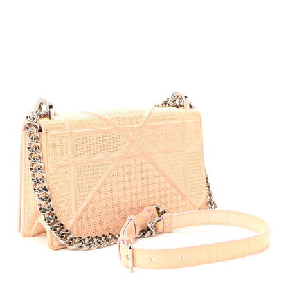 Patent Micro-Cannage Small Diorama Flap Bag Rose