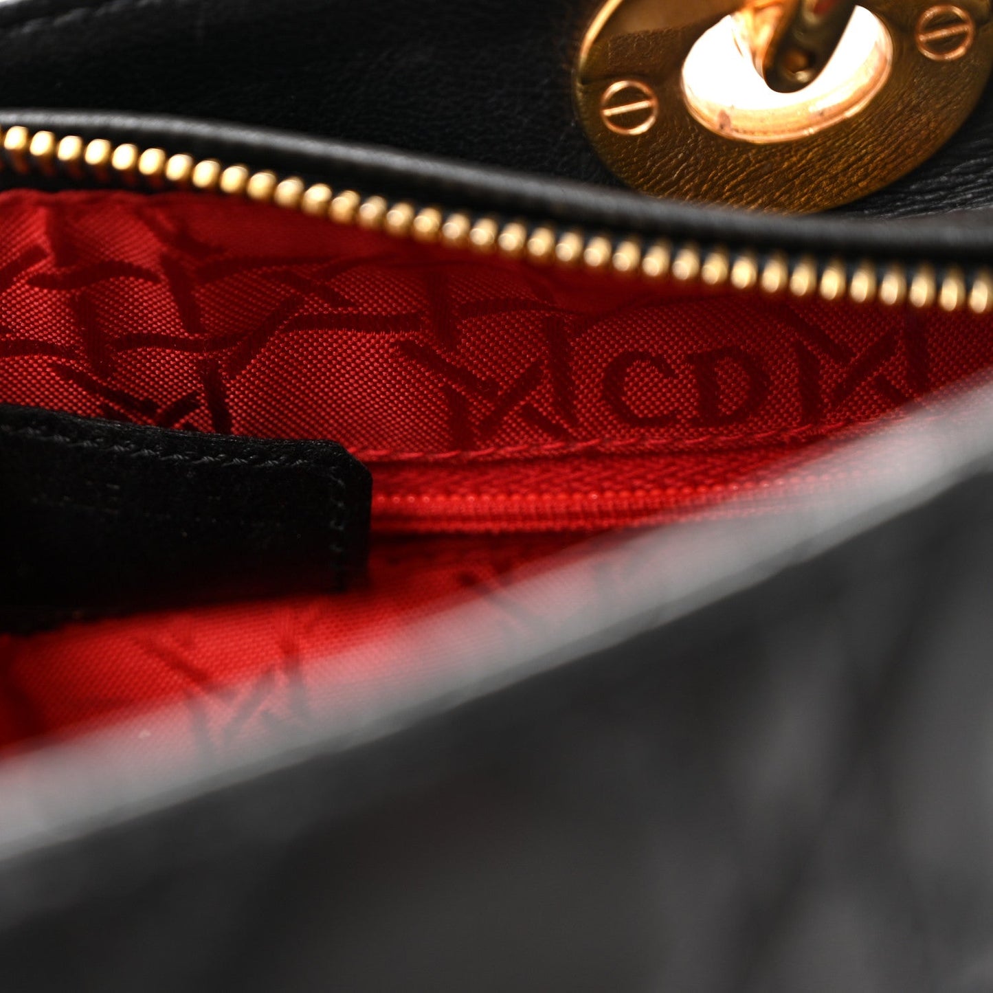 Lambskin Cannage Medium Lady Dior Black