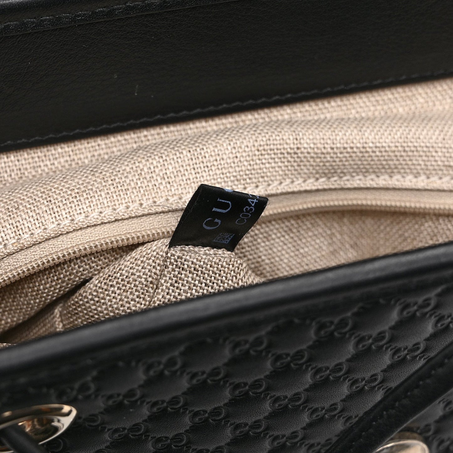 Microguccissima Drawstring Backpack Black
