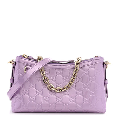 Shine Guccissima Emblem Small Shoulder Bag Lilac Haz