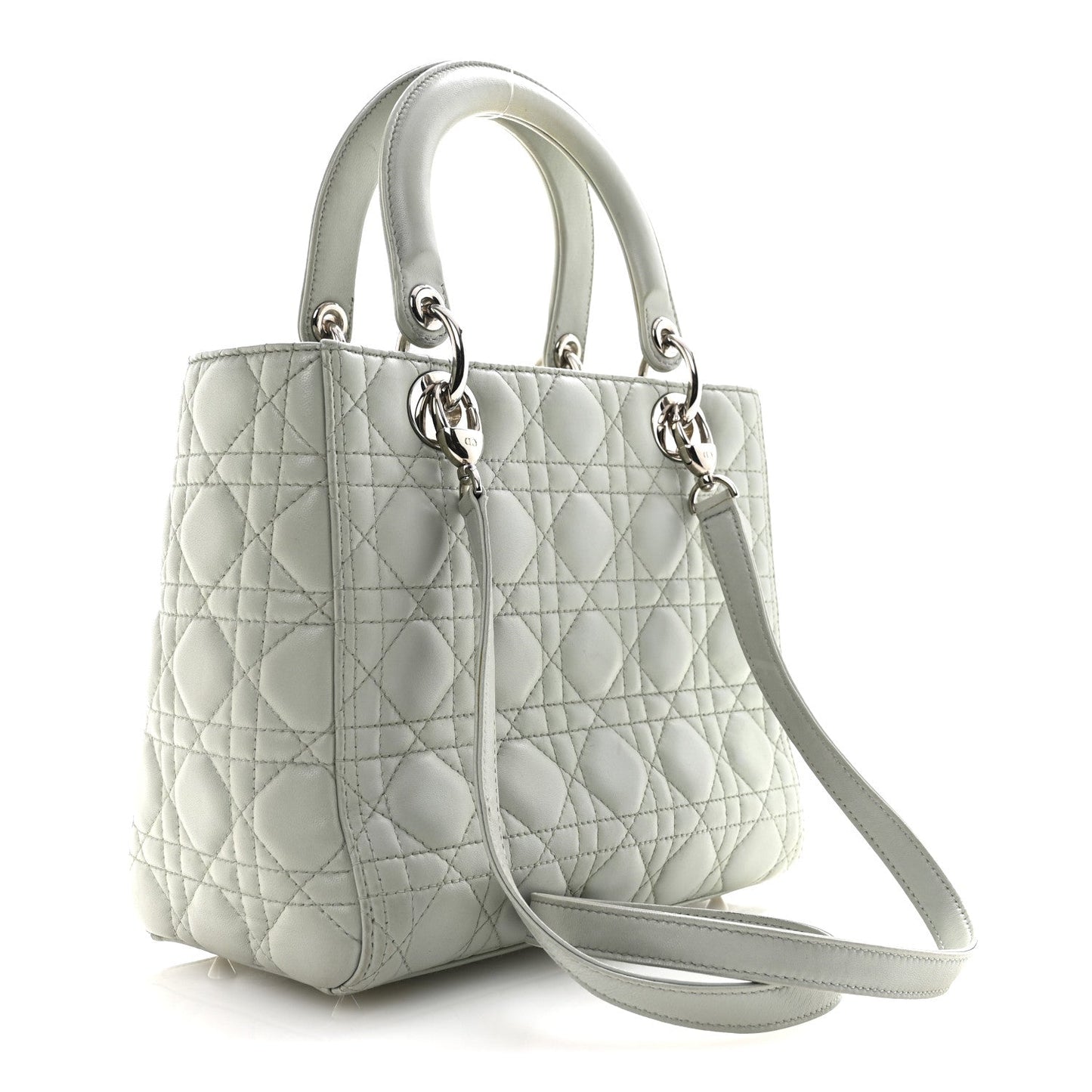 Lambskin Cannage Medium Lady Dior Green