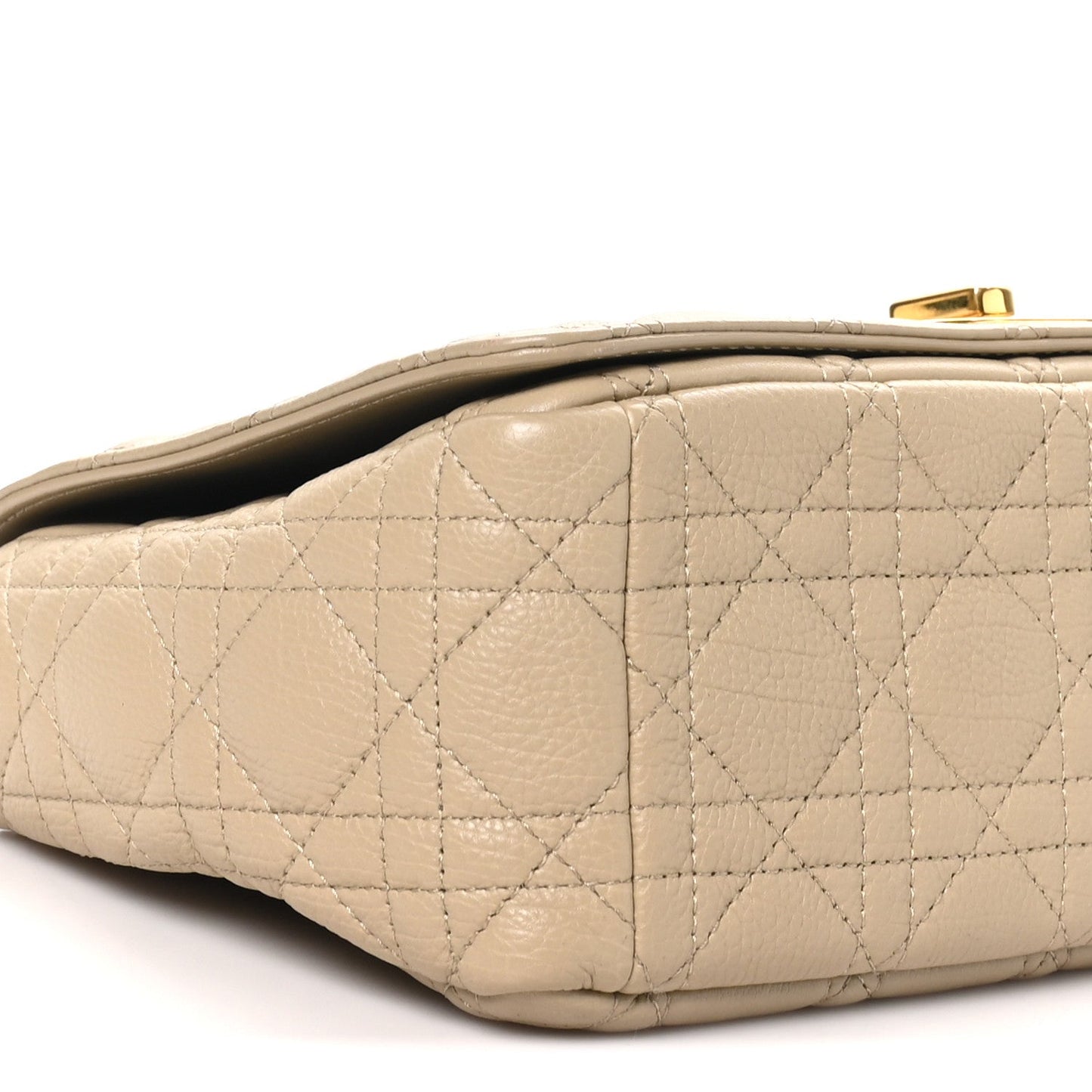 Supple Calfskin Cannage Medium Caro Bag Beige