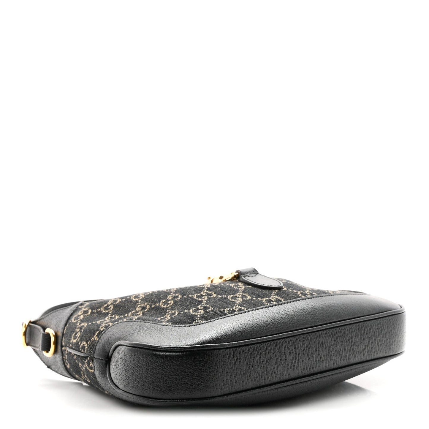 Jacquard Denim GG Monogram Small Jackie 1961 Hobo Black Ivory