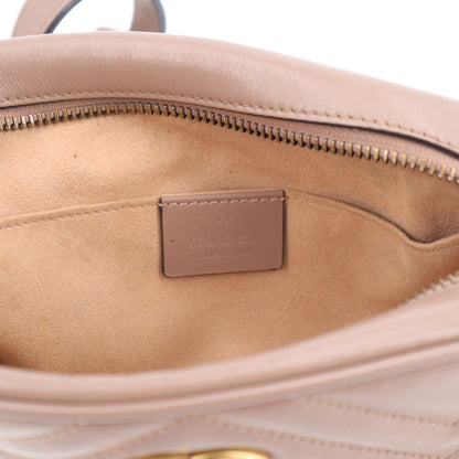 Calfskin Matelasse Mini GG Marmont Chain Shoulder Bag Porcelain Rose