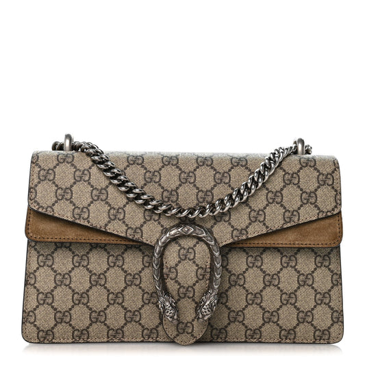 GG Supreme Monogram Small Dionysus Shoulder Bag Taupe